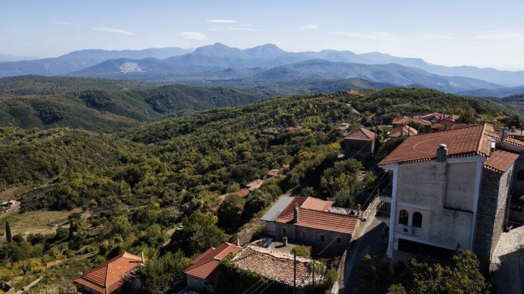 view from Isaris village arcadia